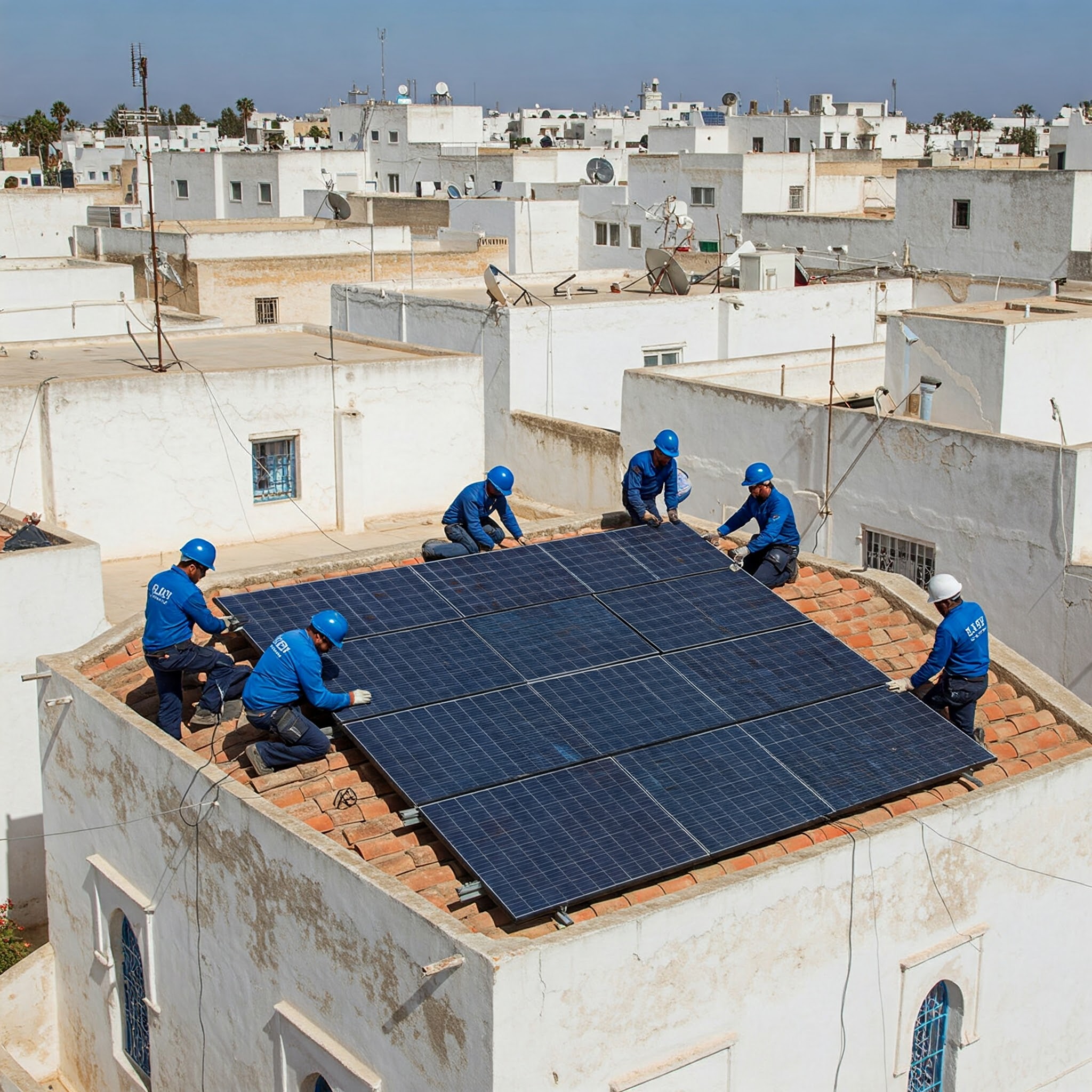 Installation solaire au sol pour résidence