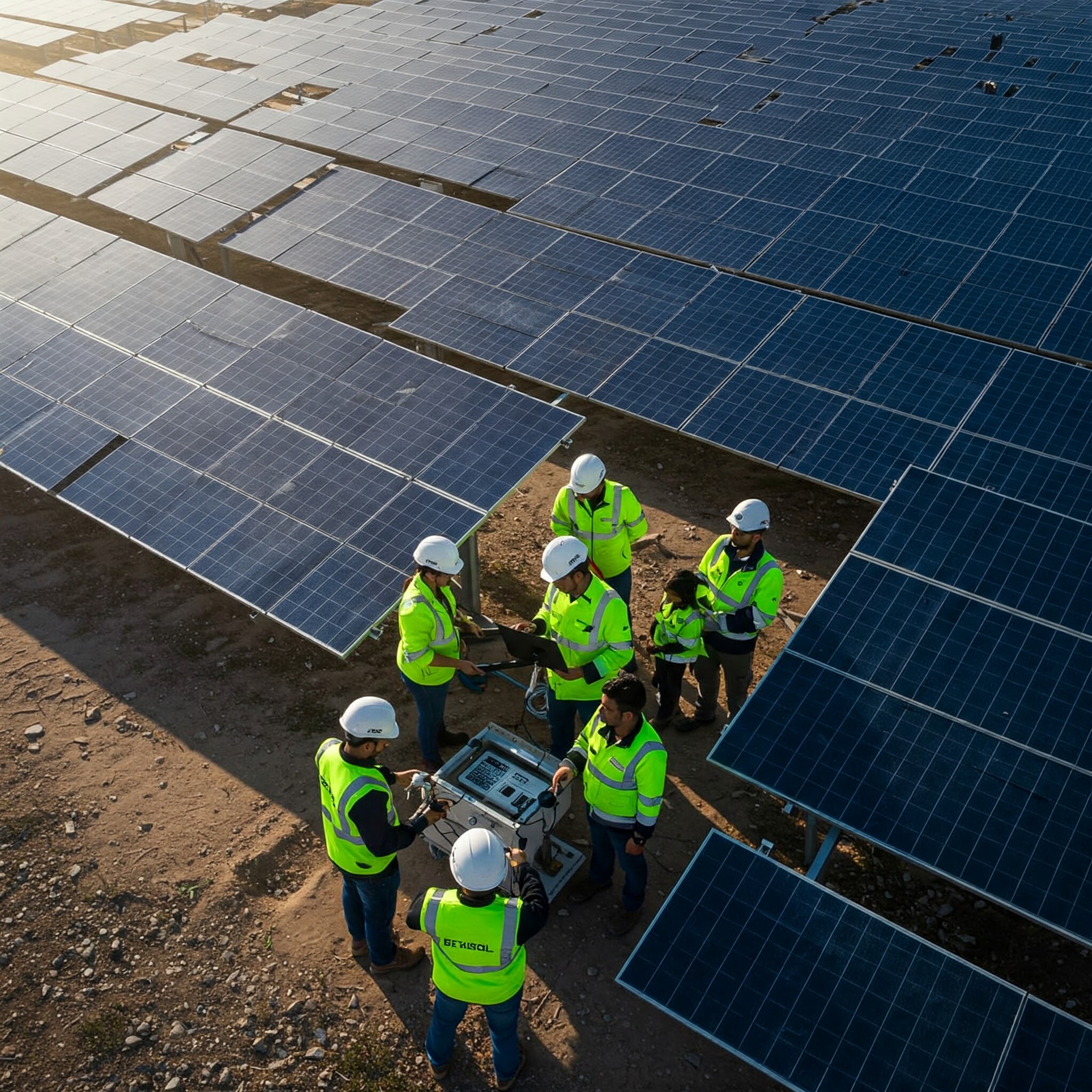 Équipe solaire sur toit moderne