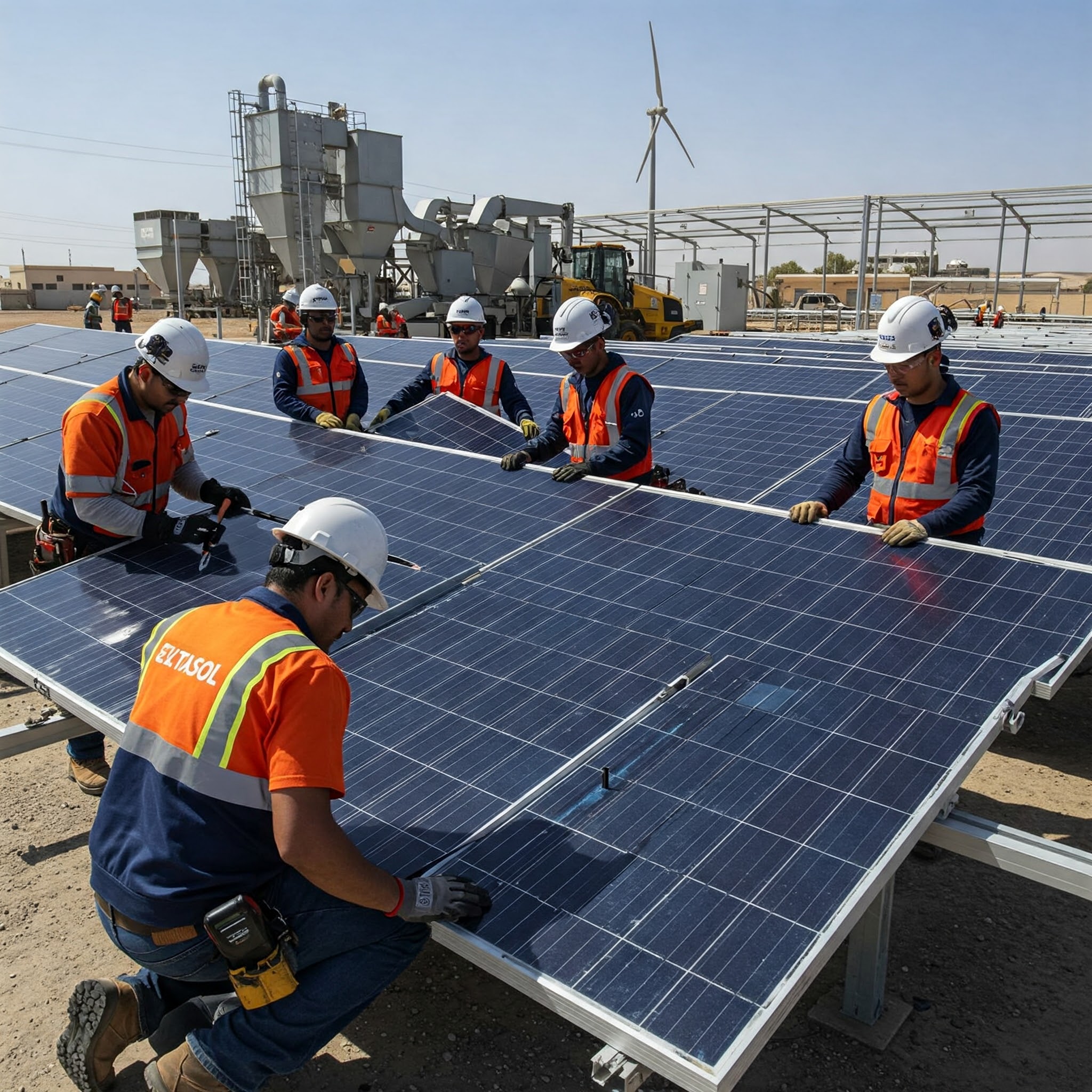 Installation photovoltaïque sur toiture industrielle